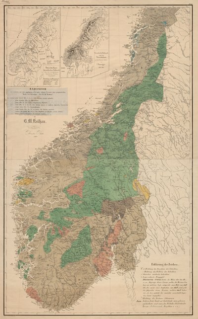 Erstet Versuch einer geonostischen Karte von Norwegen de R.M. Keilhau